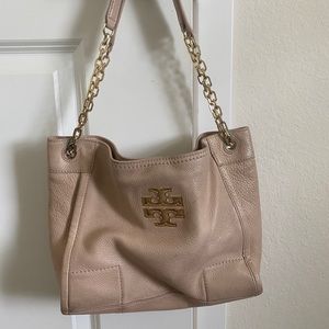 Tory Burch blush colored shoulder purse.